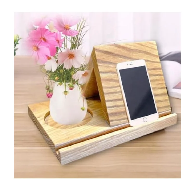 Supporto per libri triangolare, in legno, supporto