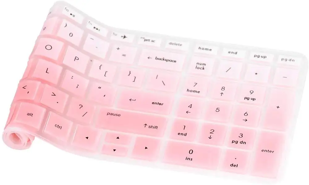 2019 New Style Dustproof and Waterproof Keyboard Protector for HP, Custom pink rainbow Printing Keyboard Cover
