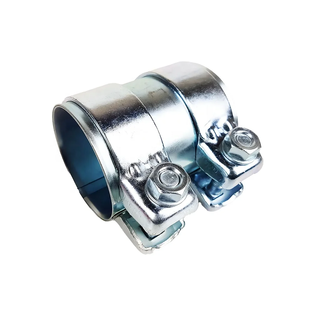 Catalytic Converter Dual Clip Connector Silencer Muffler Sleeve Exhaust