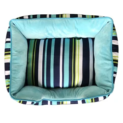 Comfot Short Plush and Printing Canvas Pet Bed with PP Cotton Filling sofa bed for dogs NO 1