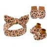 Estampado leopardo marrón (conjunto de diadema de 3 piezas)