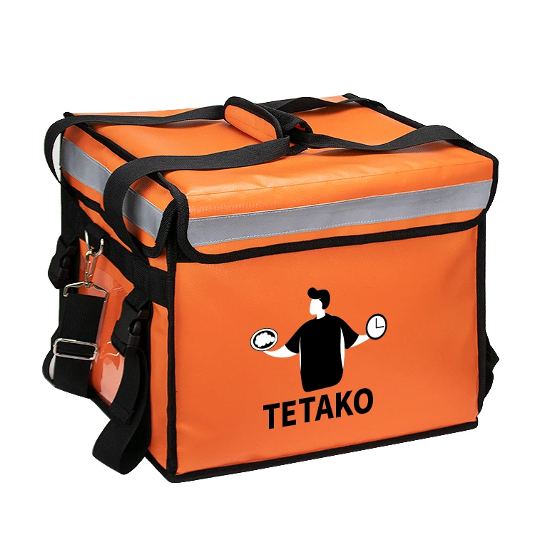 Commercial Waterproof Tarpaulin Cooler Thermal Hot Food Pizza Motorcycle Bike Delivery Bag