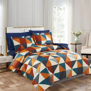 Wholesale 4pcs King Size Bedding Set Cotton Duvet Cover with Embroidered Pattern Polyester Woven Printed Sheets for UAE