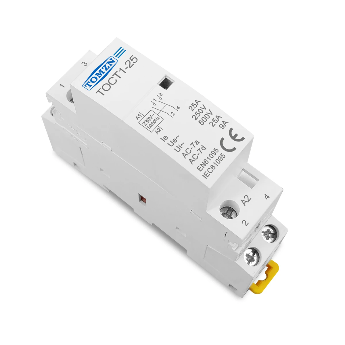 Contacteur Rail DIN TOMZN 25A 2NO - 220-240V AC, Pour Tableau électrique