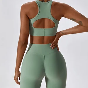 High End Custom Logo Women Scrunch Butt Tummy Control Moisture Wicking Top Yoga for Wholesale Sportswear