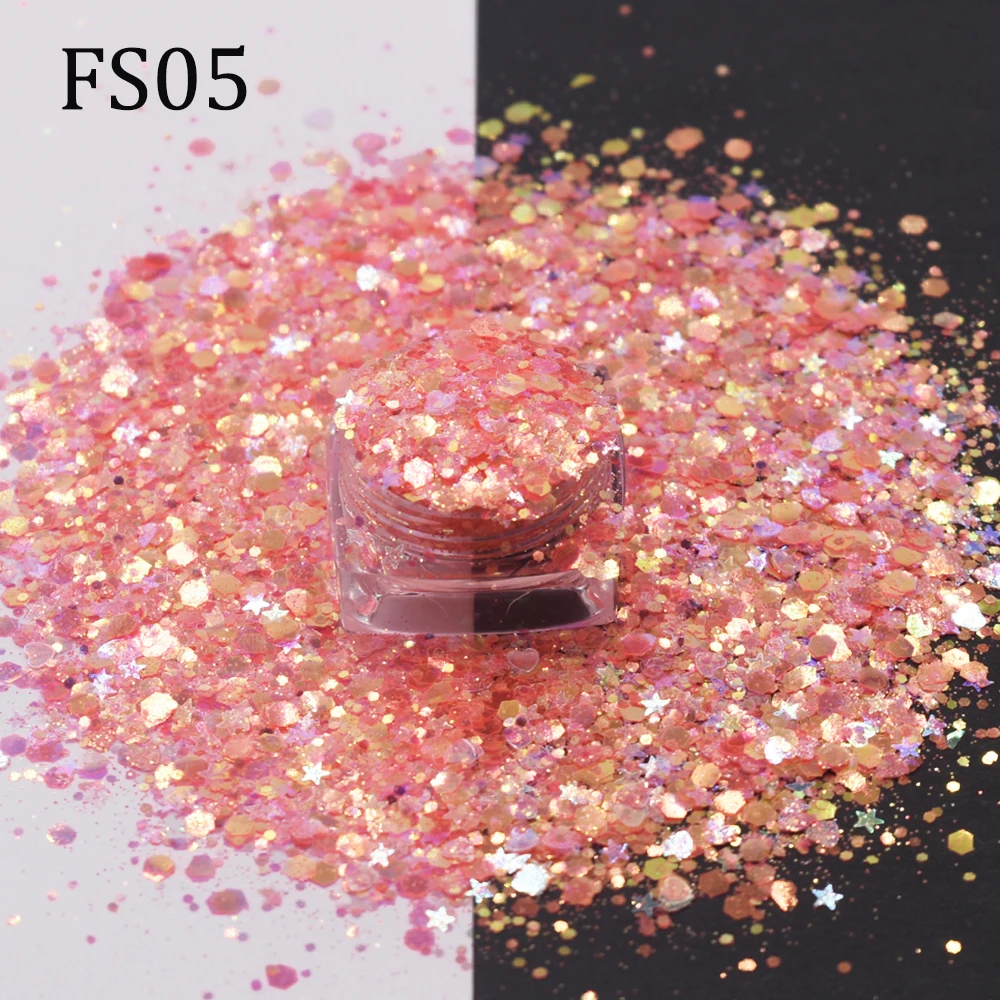 Bulk Shaped Glitter Wholesale Star Mixed Heart Cosmetic Glitter For