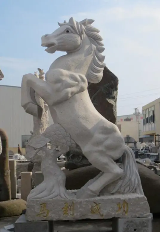 中国十二支動物彫刻等身大屋外天然花崗岩中国疾走大馬彫刻像| Alibaba.com