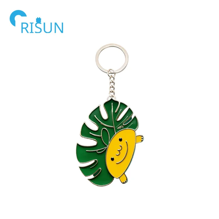 Tropical Palm Leaf Keychain Monstera Charm - Custom Green Leaf Key