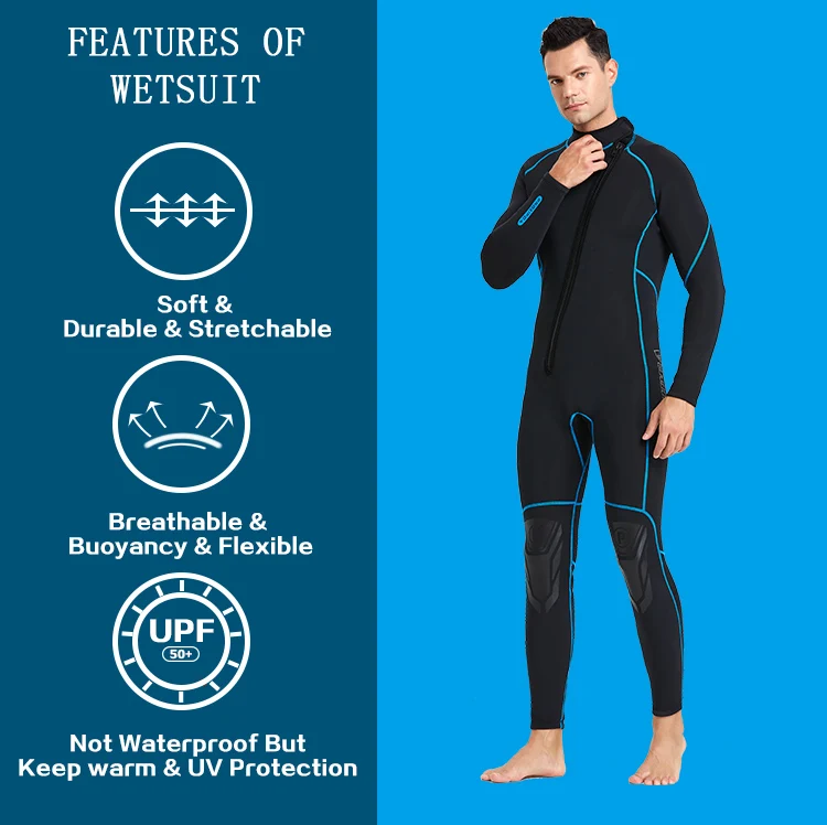 Ultra Strech Dive Wetsuit Long Sleeve Thermal Front Zipper Yamamoto