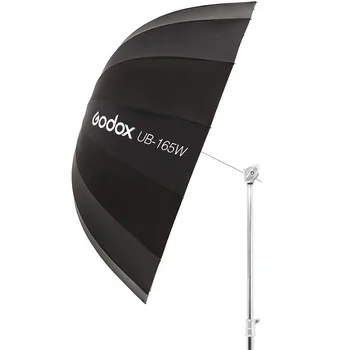Godox UB-165W  65cm Inner Silver Parabolic Deep Reflective Umbrella Studio Soft Light Umbrella with White Diffuser Cover detail image
