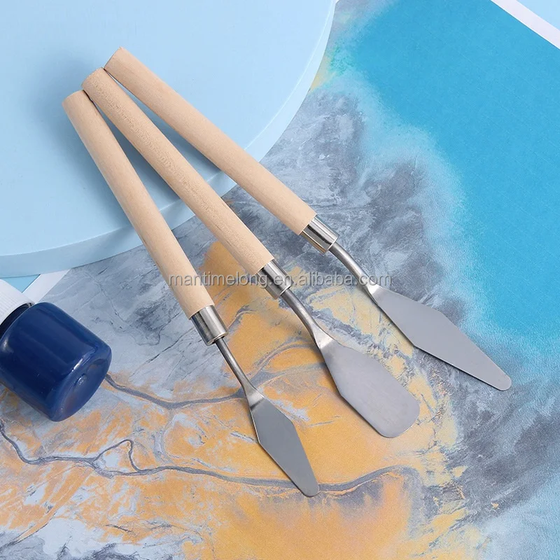 3pcs set artist painting palette stainless