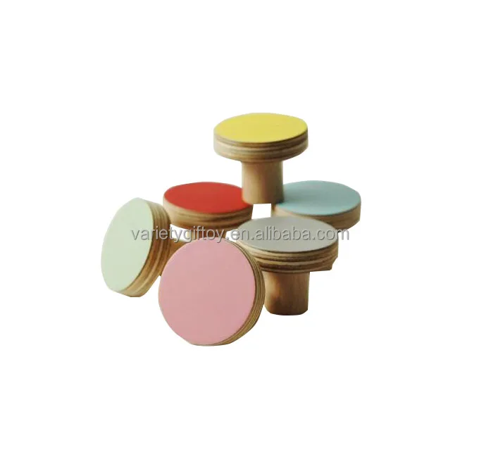 Wooden Custom Color Knobs Pulls Desk Drawer Knobs Handles Wooden Knobs