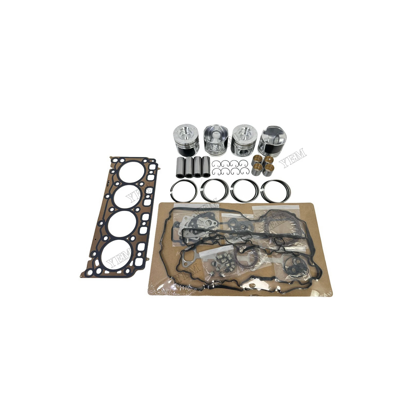 For Doosan / for Develon D24 Repair Kit With Full Gasket Set Piston Rings Aftermarket Engine Parts