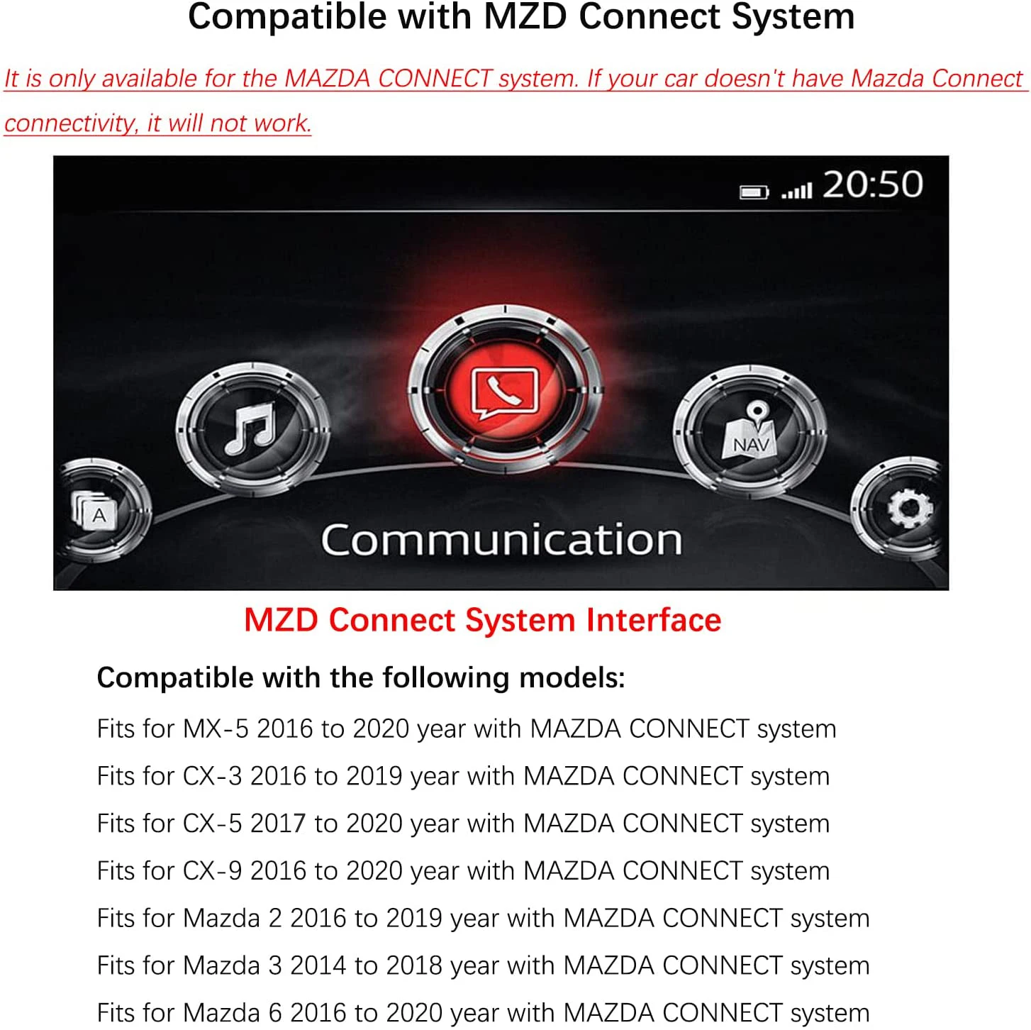 Road Top Mazda 2 Mazda2 20162020 Original Screen Upgrade Wireless