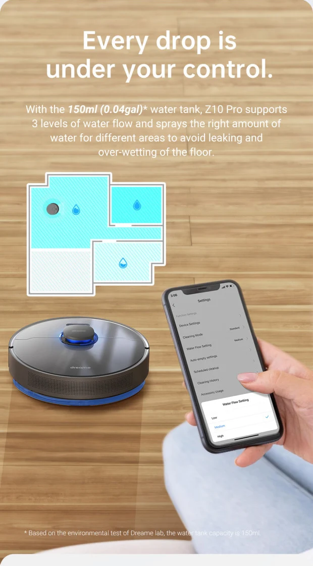 Dreame Bot Z10 Pro 4l Dust Capacity Mopping Floor Auto Robotic Wet And ...