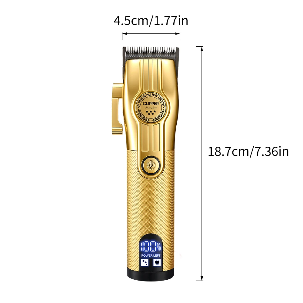 LED Display Rechargeable Electric Hair for Clipper New Model Stainless Steel for Home Hotel Use English Operating Instructions details