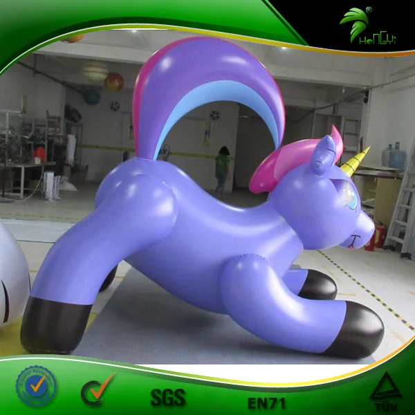 Hongyi Bouncy Inflatable Ride on Animals Custom Pool Toy Inflatable Unicorn Horse Toy