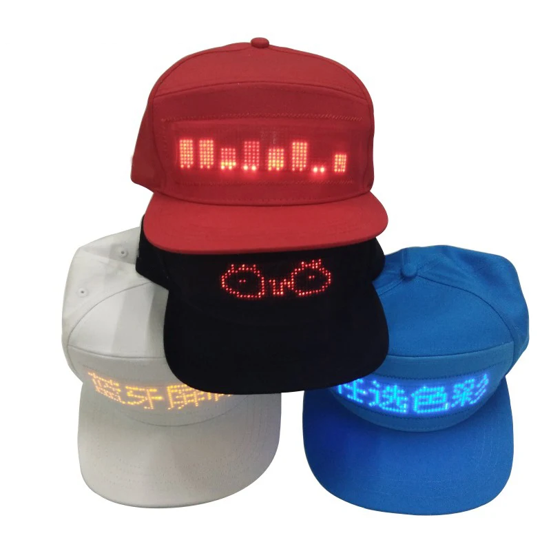 Cappello LED Con Display Personalizzabile Via Bluetooth - Berretto Da Baseball Con Messaggi, 22 Animazioni E Modalità Musica - Irfora - 2
