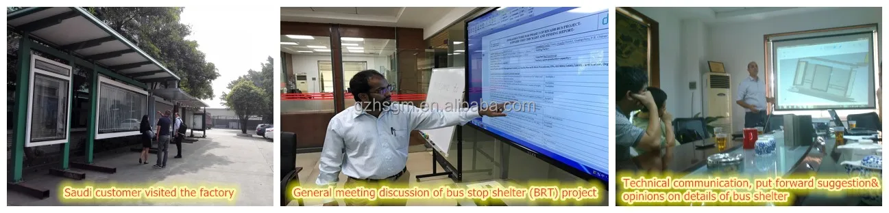 Smart Bus Shelter Air Conditioned Bus Station Closed type Bus Stop with Advertising Light Box Outdoor in Dubai UAE