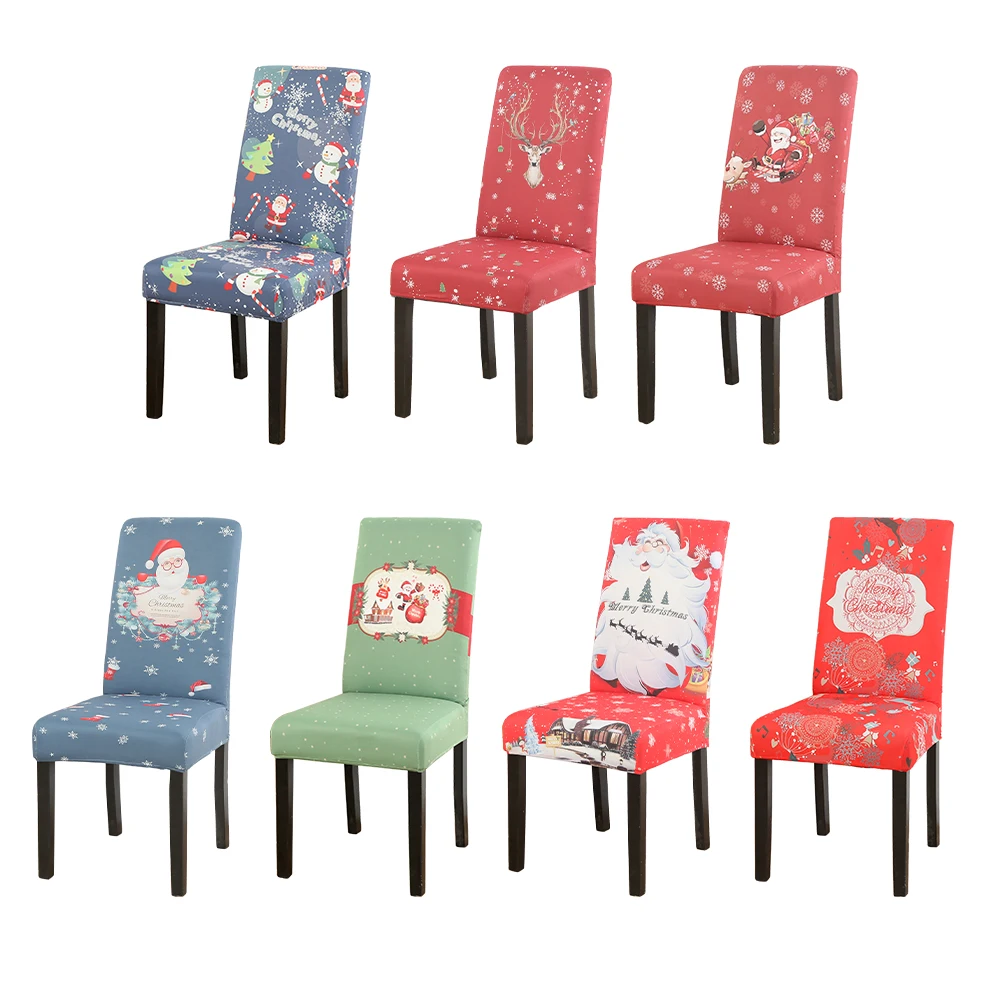 1/2/4/6Pcs Spandex Fabric Stretch Dining Room Chair Seat Covers Slipcovers US @ 