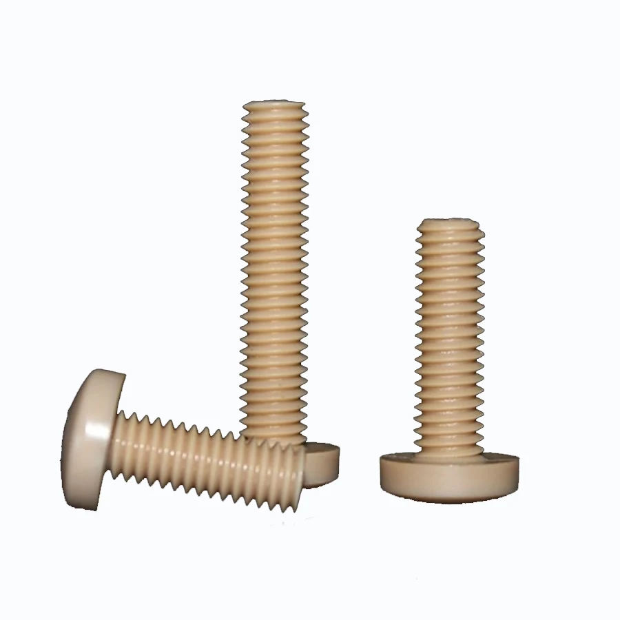 Custom Plastic Inside Hexagonal Cylindrical Head Screws High Temperature Resistant PEEK Plastic Bolt Fasteners