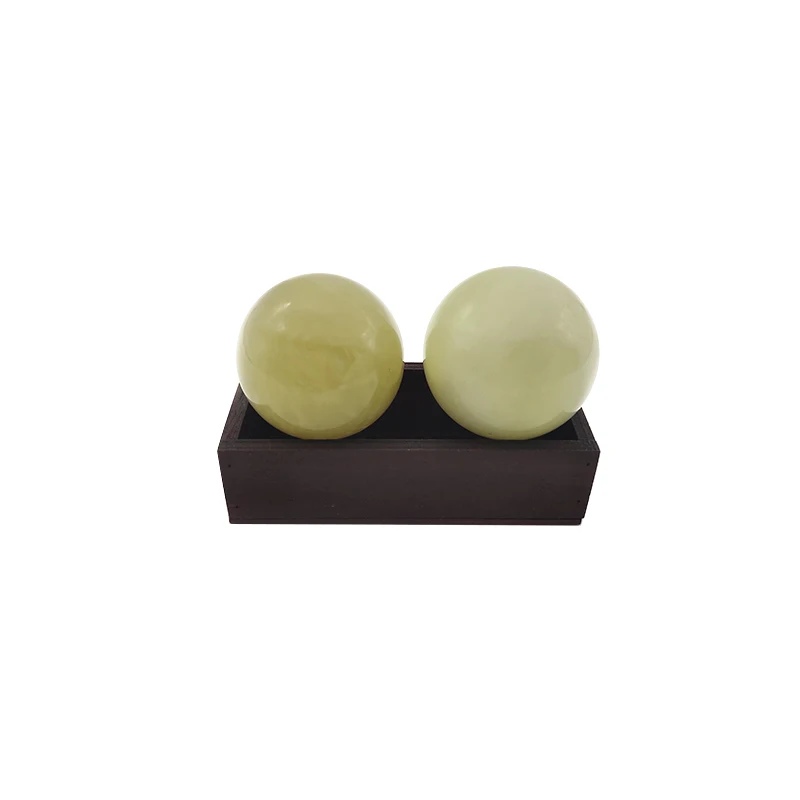Customized Natural Jade Baoding Ball Green Jade Healing Crystal Jade Message Hand Ball