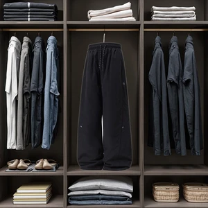 Men's New Winter Outdoor Functional Softshell Pants Water-Resistant Cotton Mid Washed Technique Thickened Warm Solid Denim