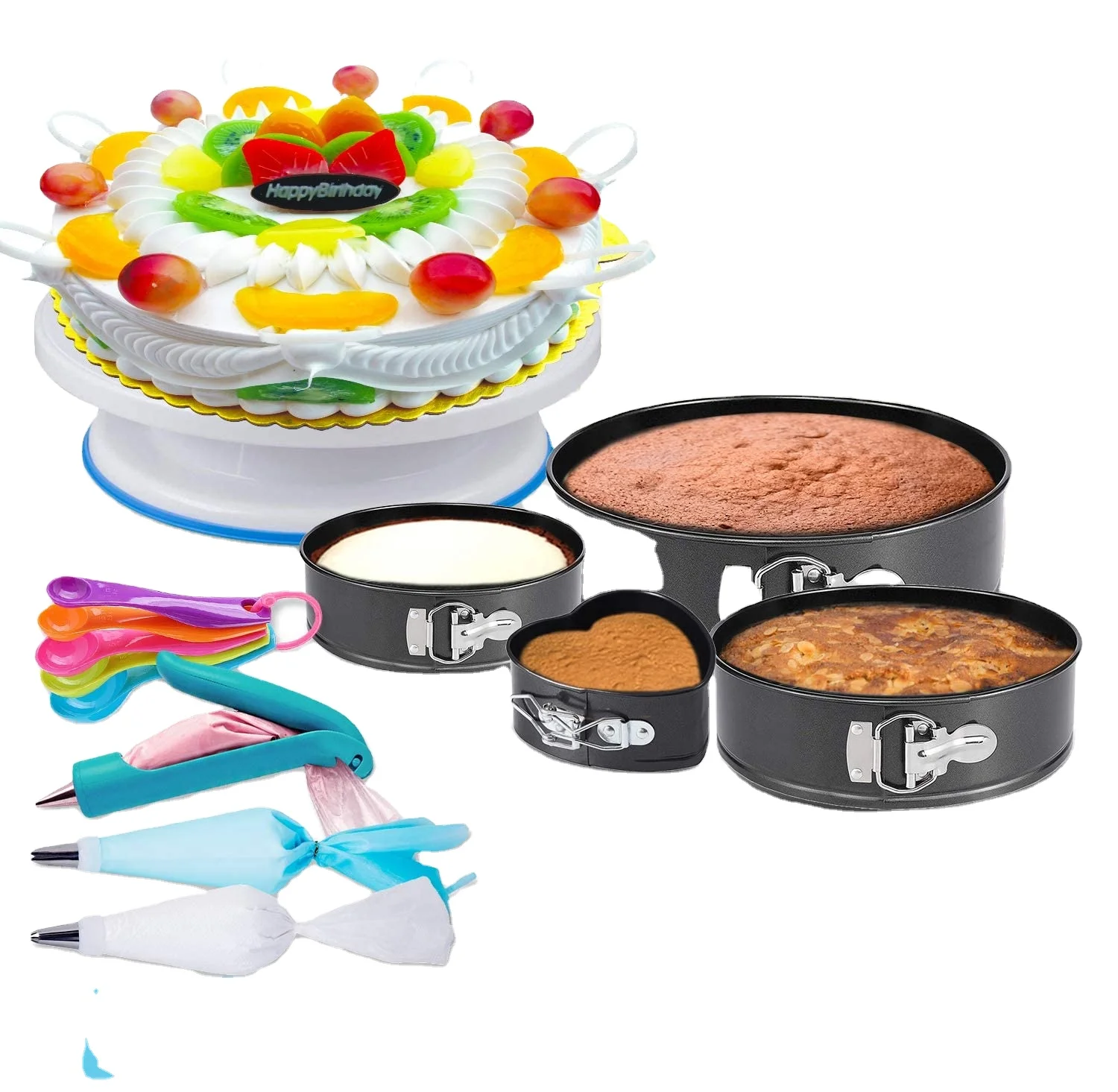 333 Piece Cake Decorating Supplies Baking Tools 42 Piping Nozzles Icing Tips 6 Disposable Bags1 Brush 3 Reusable Pastry - Buy Cake Decoration Baking Tools,Cake Decorating Icing Piping Nozzles Set,Cupcake Decoration