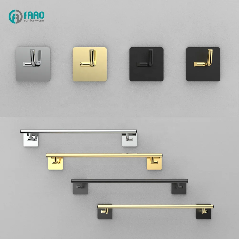 FAAO OEM Modern Accessories Bathroom Decor Luxury Toilet Stainless Steel Bathroom Accessories 6 Pieces Set