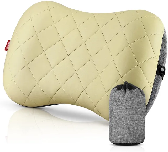 Custom Inflatable Travel Sleeping Air Pillow Comfortable Camping Self Inflating Neck Pillow Washable Travel Air Pillows
