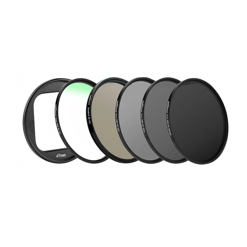 kit de filtros para lentes UV/CPL/ND de 49 mm, paquete de 6 unidades: UV + CPL + ND8 + ND64 + ND1000 + anillo adaptador para lente de la cámara de acción Insta360 Ace Pro