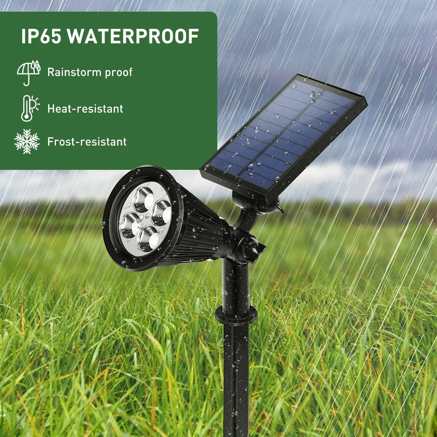 product waterproof 2 in 1 solar lights outdoor for pathway garden patio yard 7 rgb color changing solar powered landscape spotlights-40