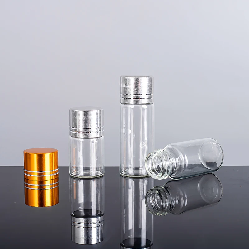 Glass Vials 5ml 10ml 20ml 25ml 30ml Mini Sealing Cosmetic Attar Oil Bottle Tester Bottle Tube With Spiral Cap