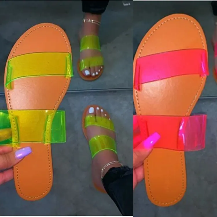 Zapatillas Transparentes Informales Para Mujer,Zapatos Plástico Con Estilo,Sandalias De Color Neón,Zapatillas Cómodas De Gelatina Suave Simmi - Buy Suave Acogedora De De De Pvc Claro Mujeres Zapatos Gelatina