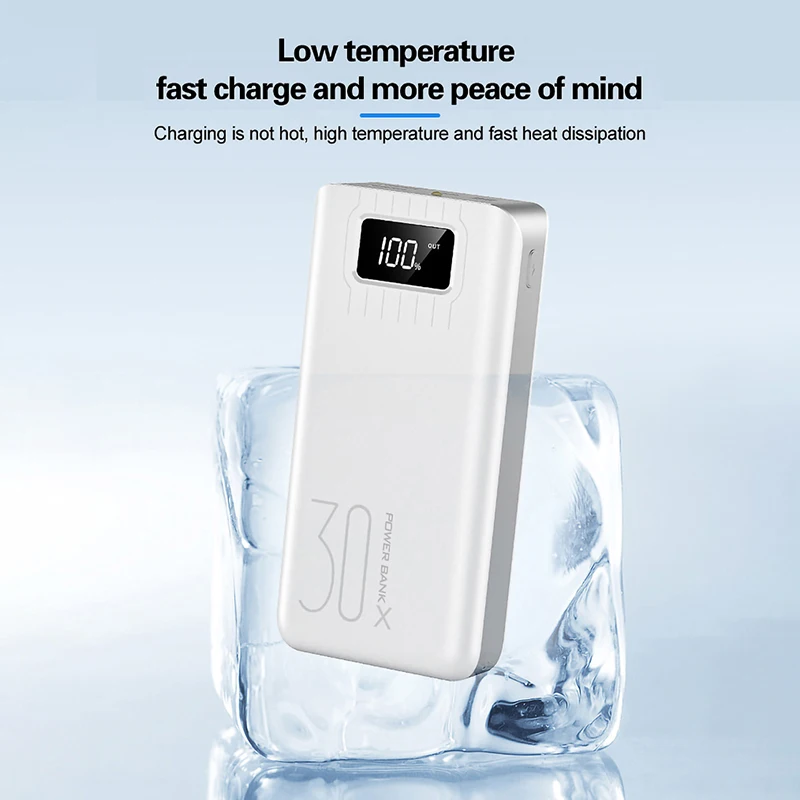 Top Selling Product 2023 LED Display Long Standby Larger Battery Capacity Power Charger Charging Supply Station Bank 30000mAh