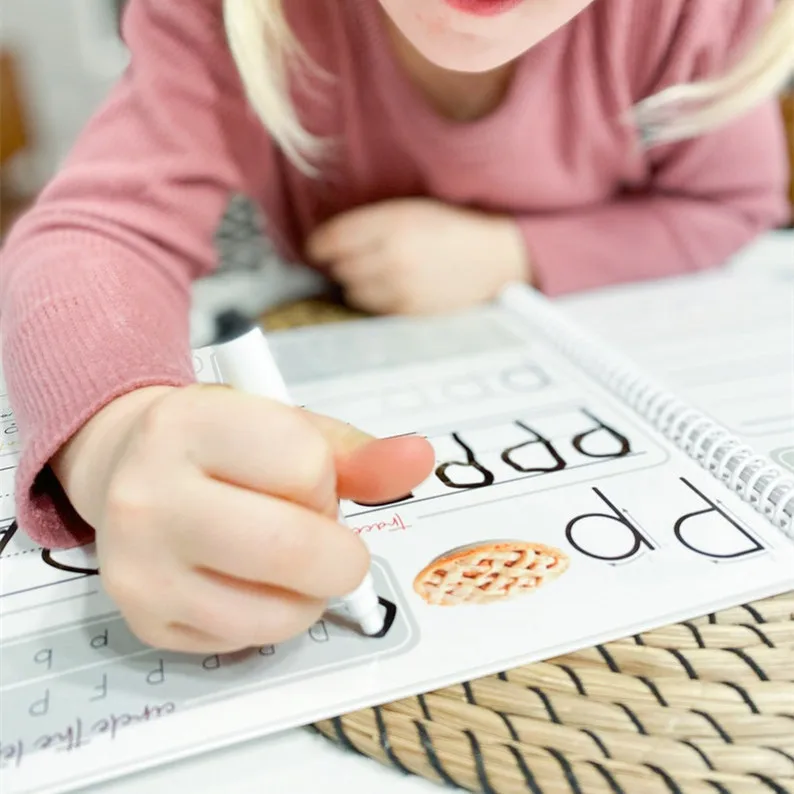 Custom Pattern Trace Erase Alphabet Workbook Tracing Letters Book for Kids