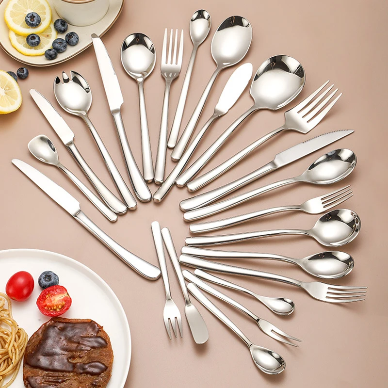 Stainless Steel Flatware Cutlery Set Mirror Polished Kitchen Utensil ...