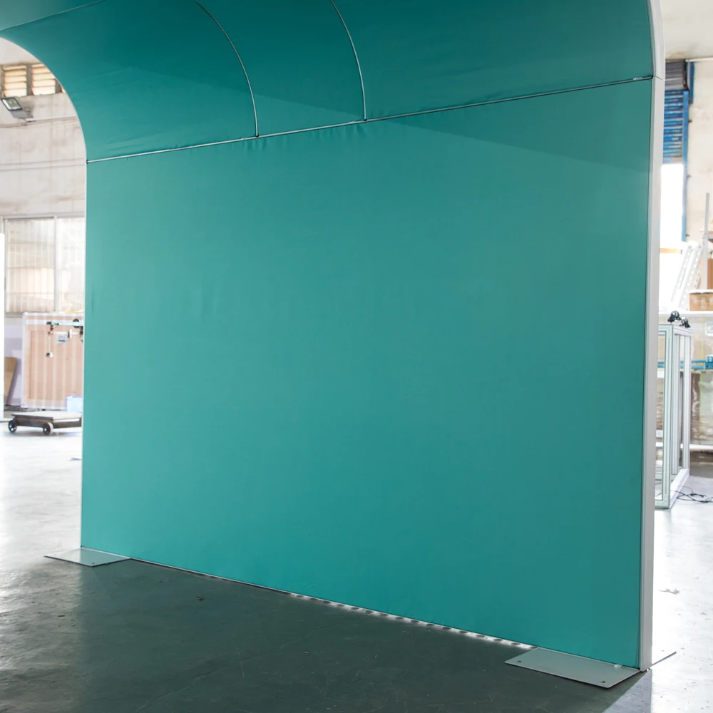 Trade Show Simple Mall Set up Stand 3D Models 10 X 10 Portable Display Advertising Curved U Shape Exhibition Booth