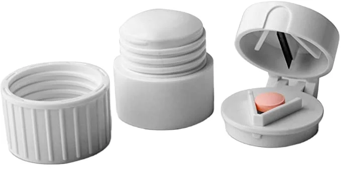Quick Delivery Portable 4 in 1 Round Pill Box Cutter Crusher Medicine Spliter Grinder case Tablet Water Cup Pill Boxes Cases