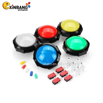 100mm round button switch Large convex button equipped with LED lamp