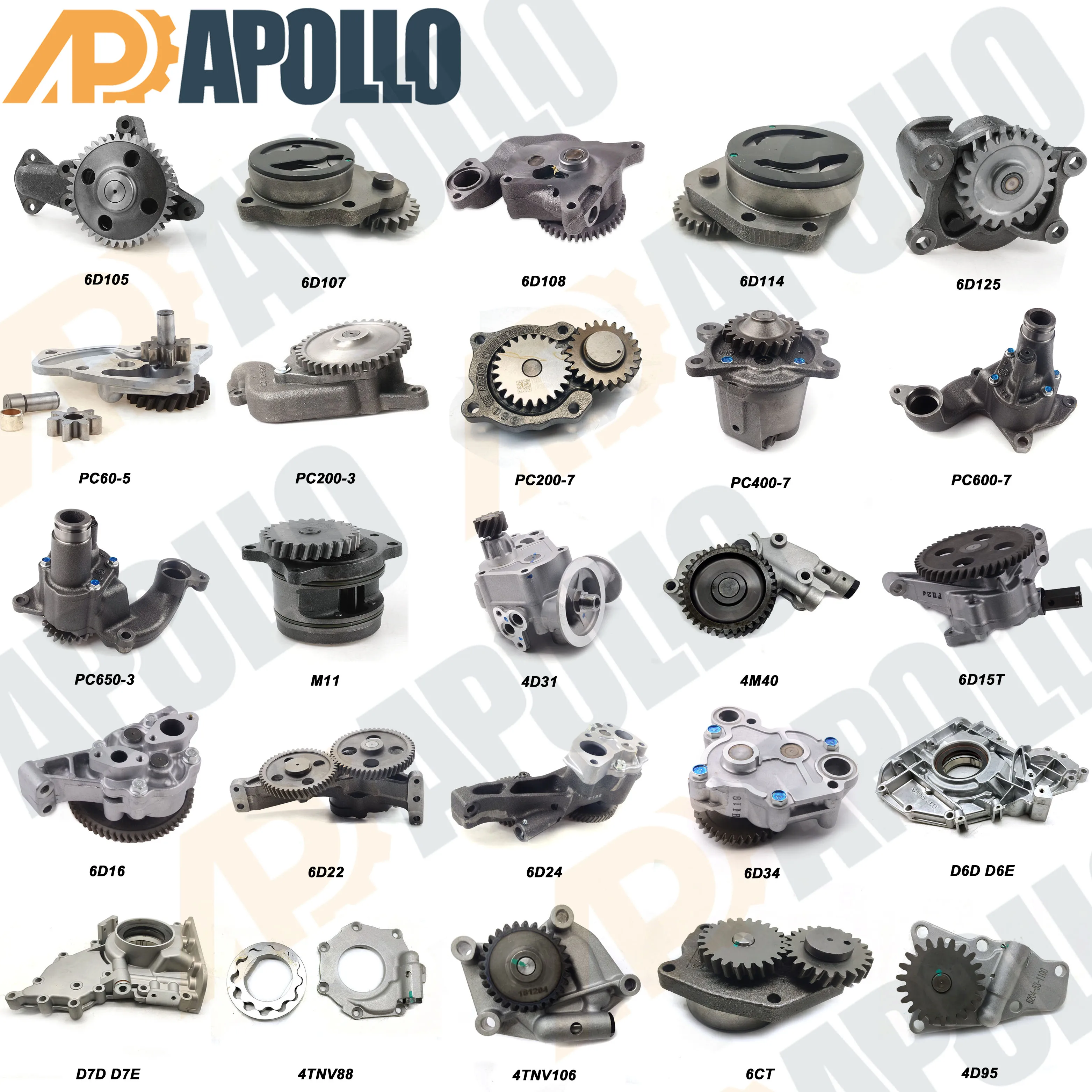 Apollo挖掘机备件发动机me359717 Me054056油泵适用于6d22三菱- Buy