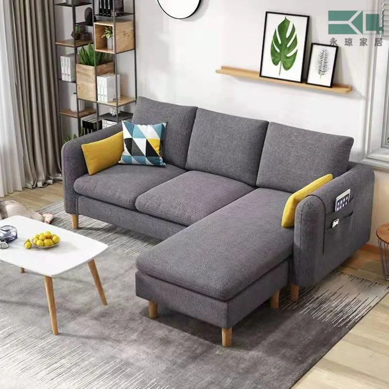 Rivet Revolve Modern Upholstered Sofa With Reversible Sectional Chaise