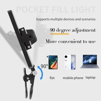 KALIOU  A101 Portable LED 3 Color Mobile Phone External Fill Light Selfie Light Rechargeable Mini Camera Fill Light for Phone product image