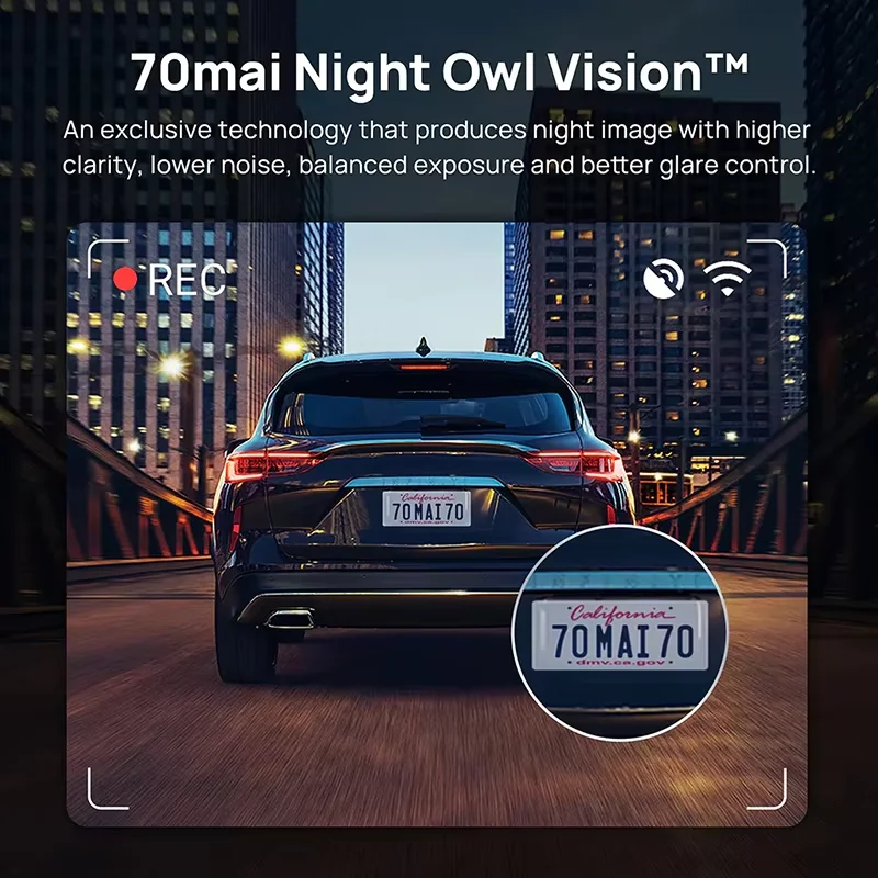 Original for 70mai Dash Cam Function Night Vision Dashcam Front and Rear Omni-Built-In GPS ADAS 360 Degree Camera for Car