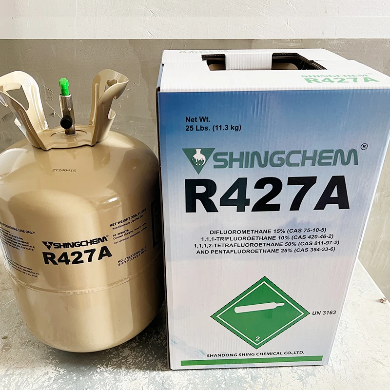 SHINGCHEM Refrigerant Gas 30lbs R427a Refrigerant Price R427a Gas Refrigerant for Sale