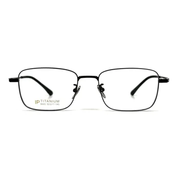 Titanium Square Optic Glasses Blue Vintage Business Style Eyeglasses Men Women Unisex Reading Position Lens