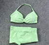 Fluorescent green with shorts