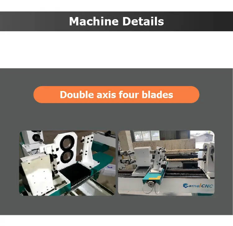 Two Axis Four Frame 1516 2 Spindle Double Axis Can Wood Turing and Grooving Cnc Wood Lathe ...