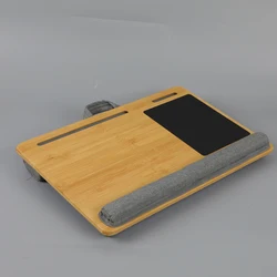Портативный Bamboo стол для ноутбука лоток негабаритных стол для ноутбука, для дома и офиса
