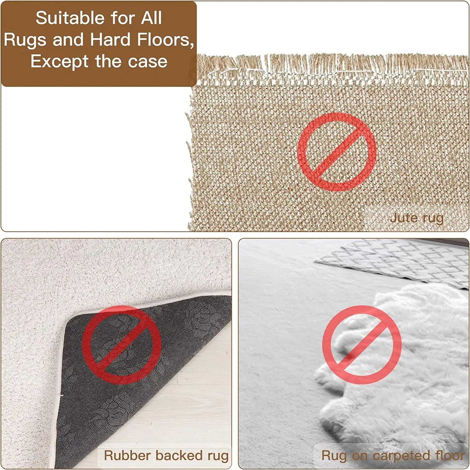 Anti Slip Rug Pad Gripper Non Slip Washable Grippers For Rug Keep Your